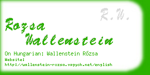 rozsa wallenstein business card